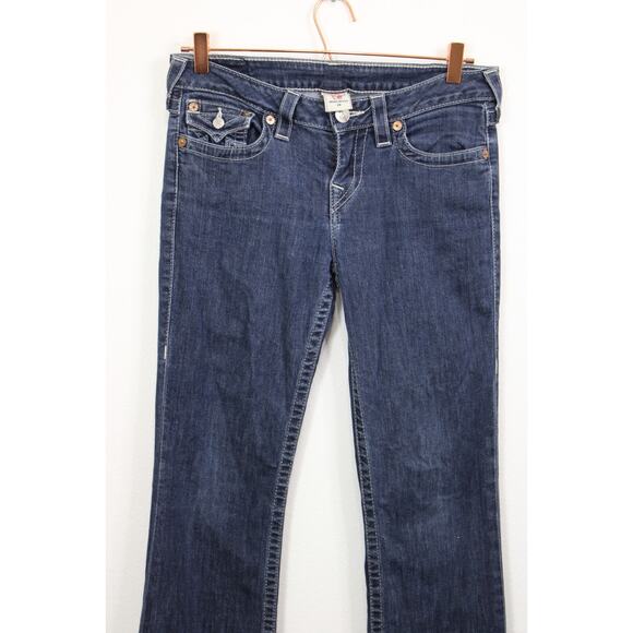 True Religion Woman's Jeans Size 29 x 33 Hi-Rise Boot Cut Dark Wash - Picture 2 of 14